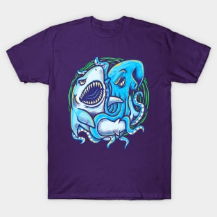 MEGALODON VS KRAKEN T-Shirt